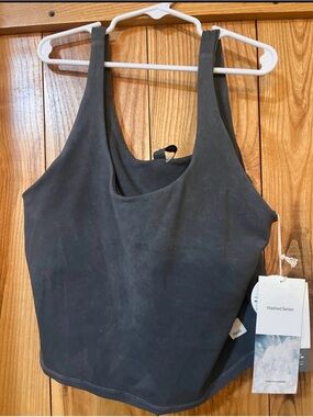 Vuori Black Scoop Neck Performance Tank